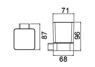 Стакан Timo Selene чёрный 14033/03